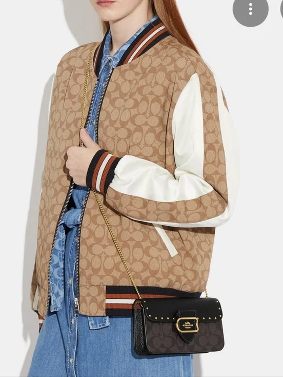 Coach Colorblock Signature Morgan Crossbody - Brown/Black/Gold - Picture 2 of 2